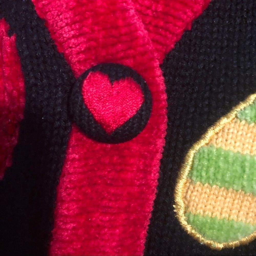 NWT The Quacker Factory whimsical heart cardigan - Picture 6 of 7
